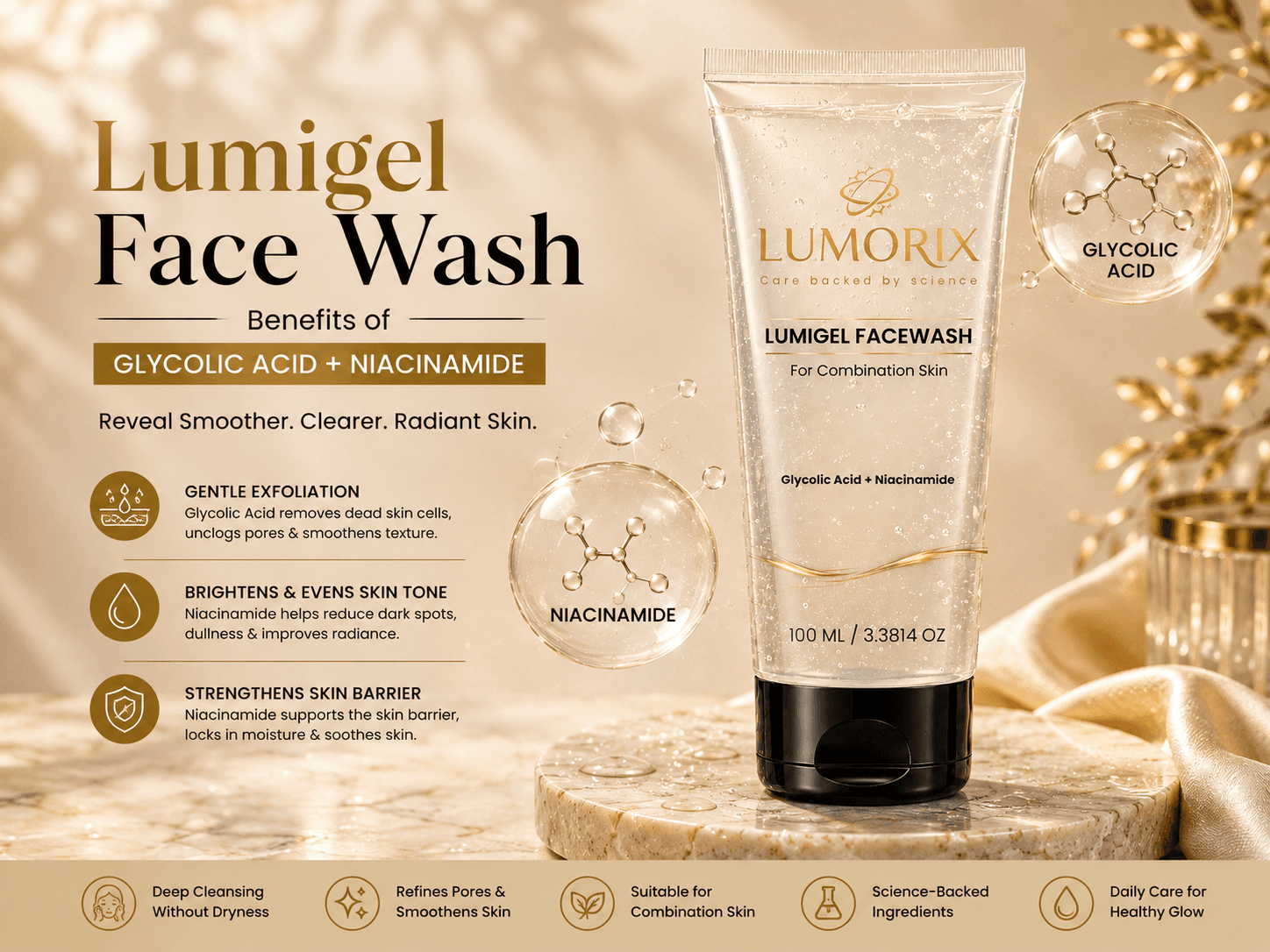 Lumigel Face Wash: Benefits of Glycolic Acid + Niacinamide