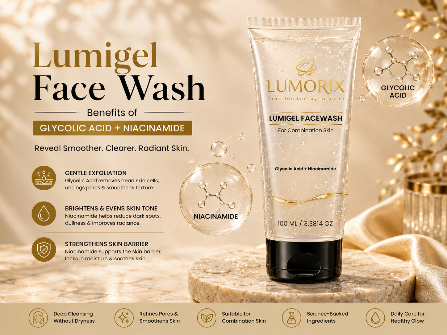Lumigel Face Wash: Benefits of Glycolic Acid + Niacinamide